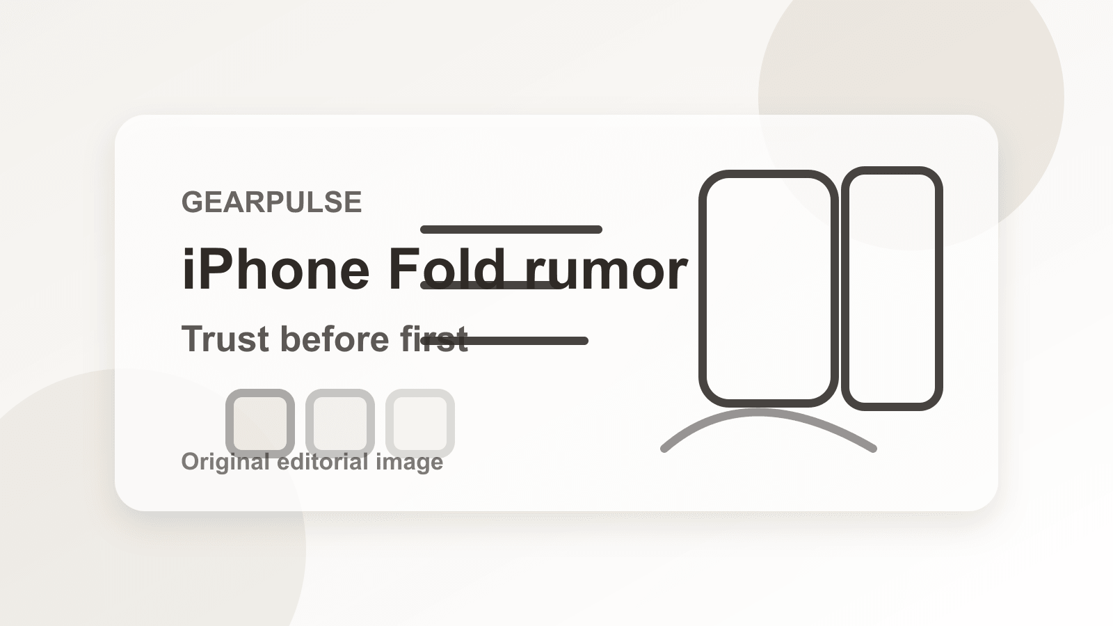 Generated editorial card showing a folded phone silhouette beside trust and durability markers.