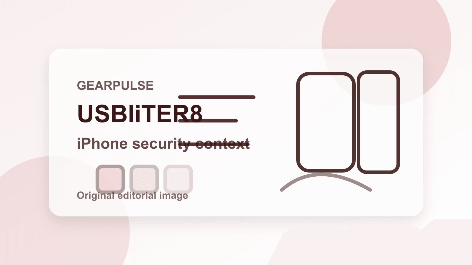 Generated editorial card showing a USB cable, iPhone outline, and security warning markers.