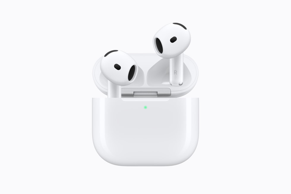 Apple's official image of AirPods 5 resting in their charging case.