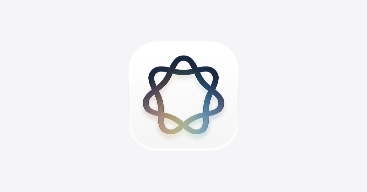 Apple Intelligence icon on a light background.