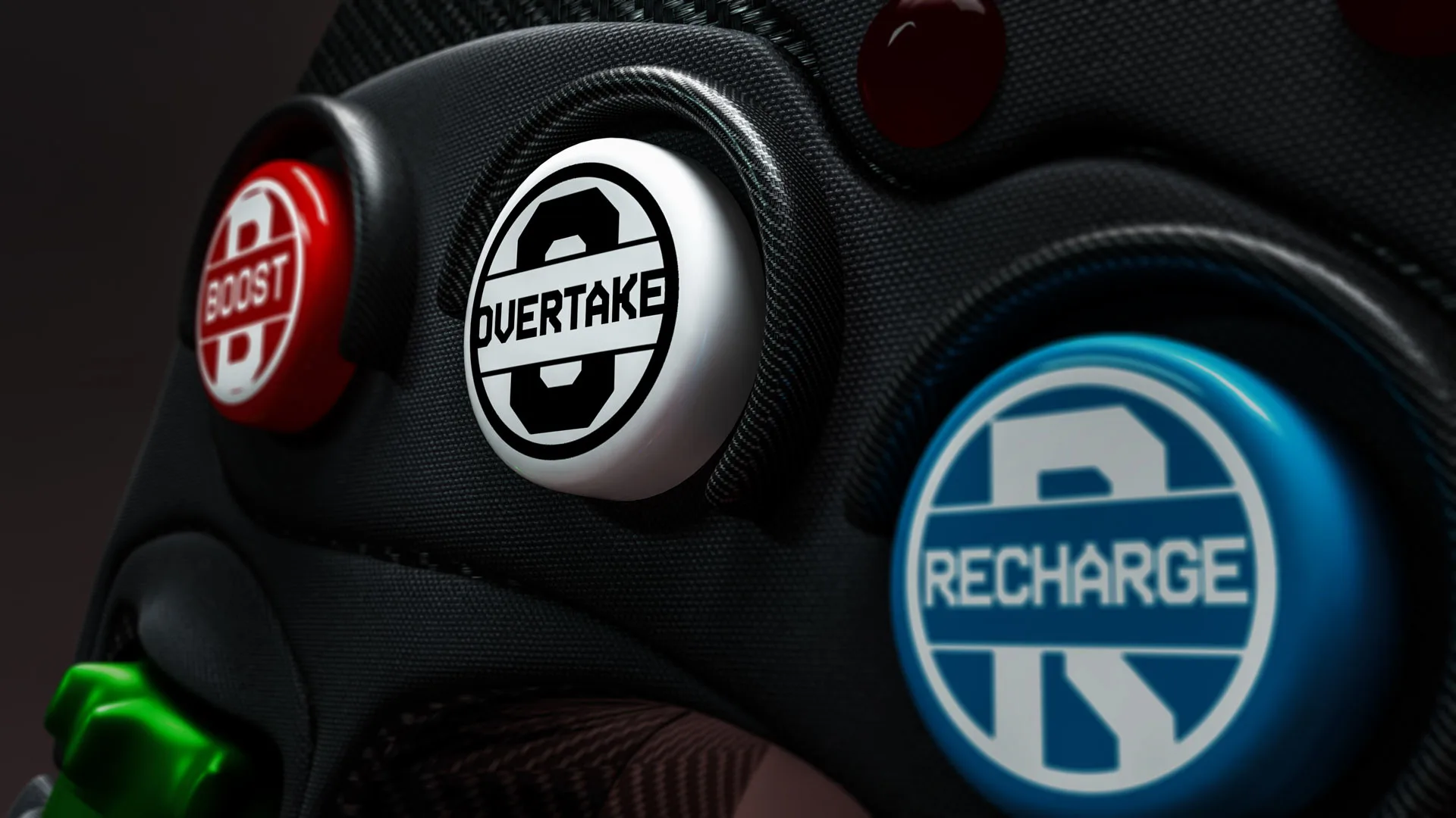 Formula 1 official 2026 steering wheel graphic showing boost and overtake controls.