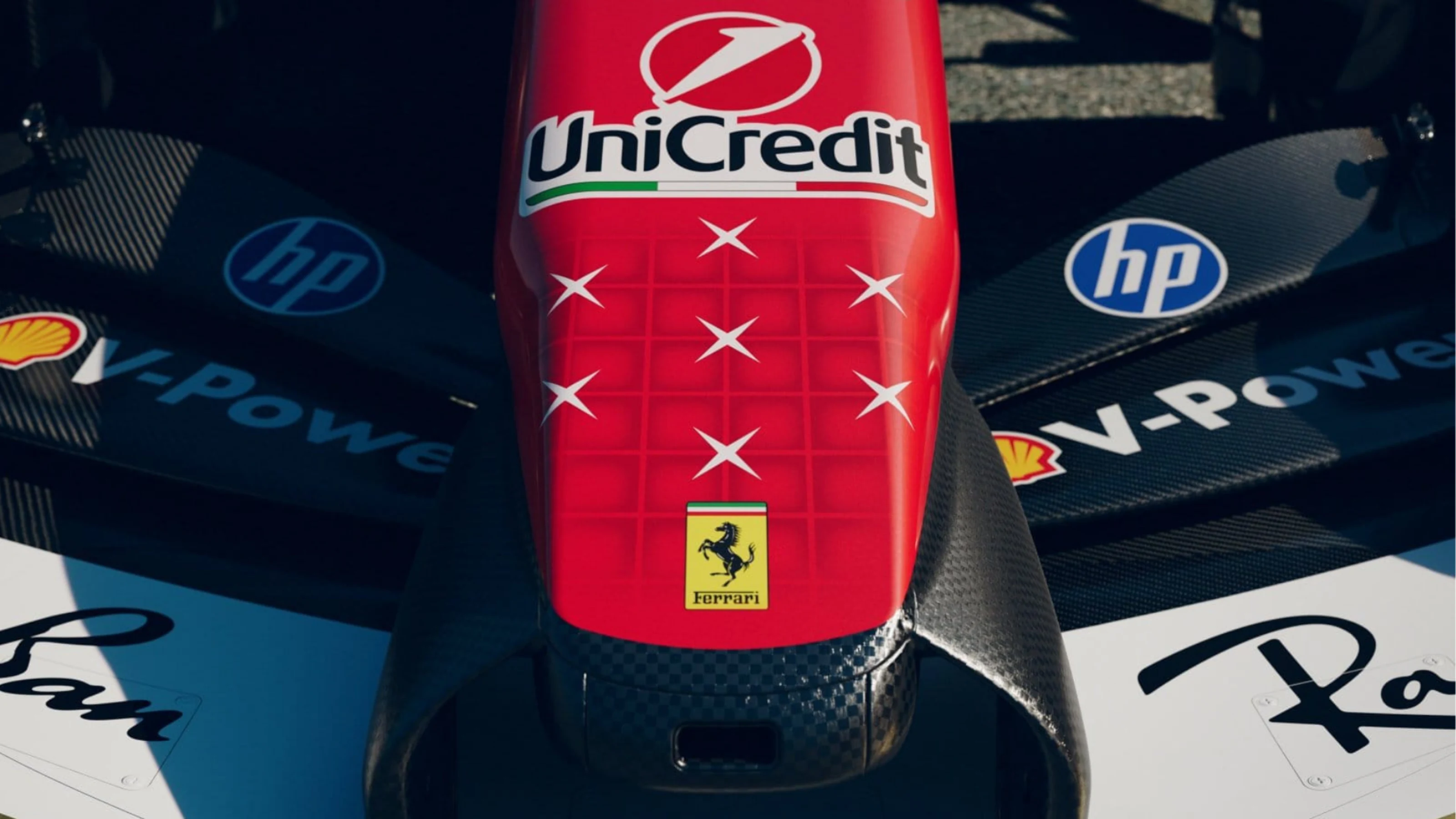 Ferrari’s official image of the SF-26 in its Michael Schumacher tribute livery for the 2026 Italian Grand Prix.