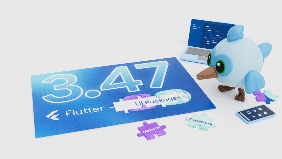 Official Flutter 3.47 release artwork.