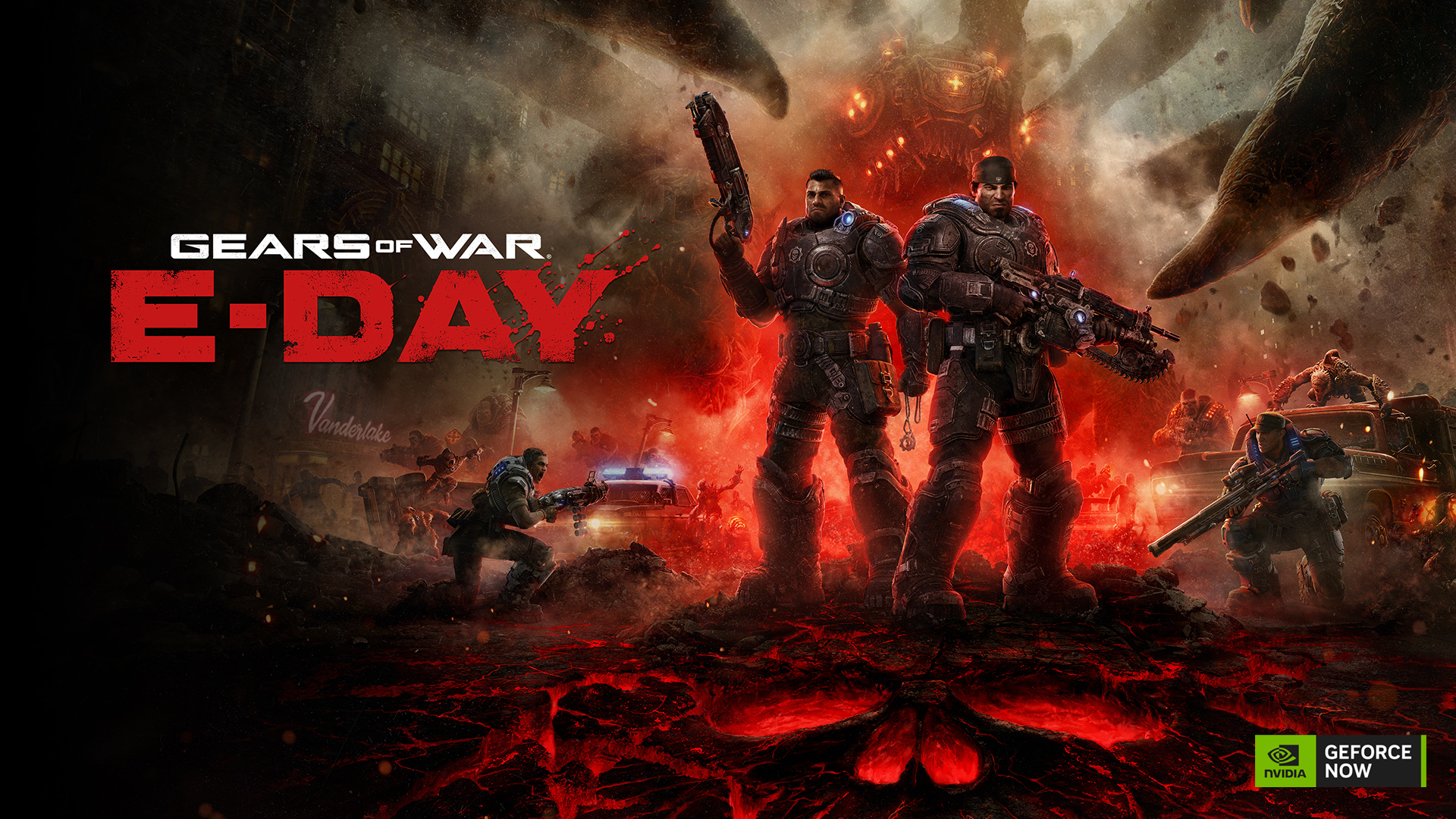 Official NVIDIA GeForce NOW artwork for the October 8, 2026 cloud-gaming update featuring Gears of War: E-Day.