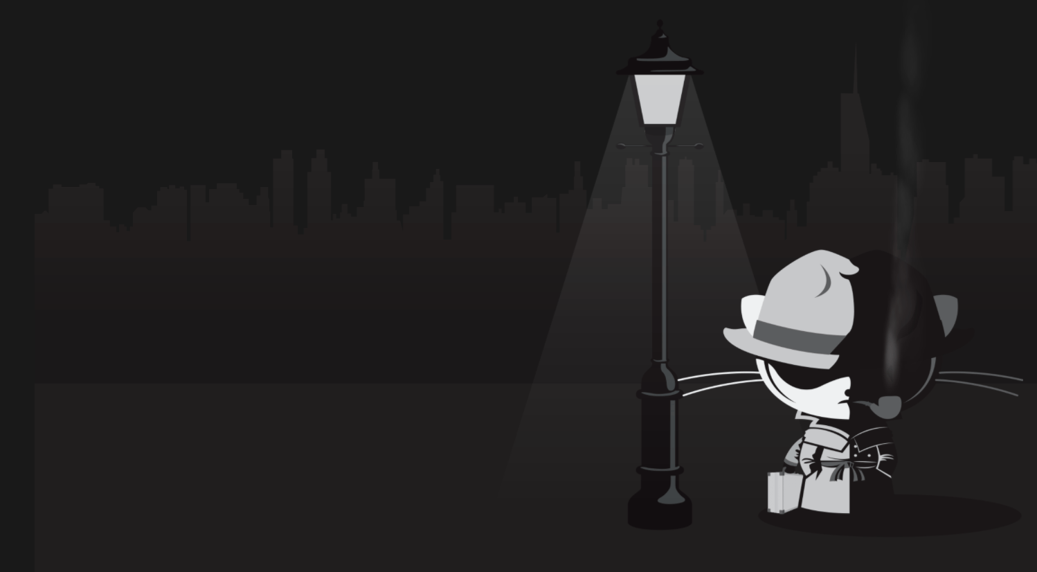 GitHub Bug Bounty official illustration with Mona in detective styling.