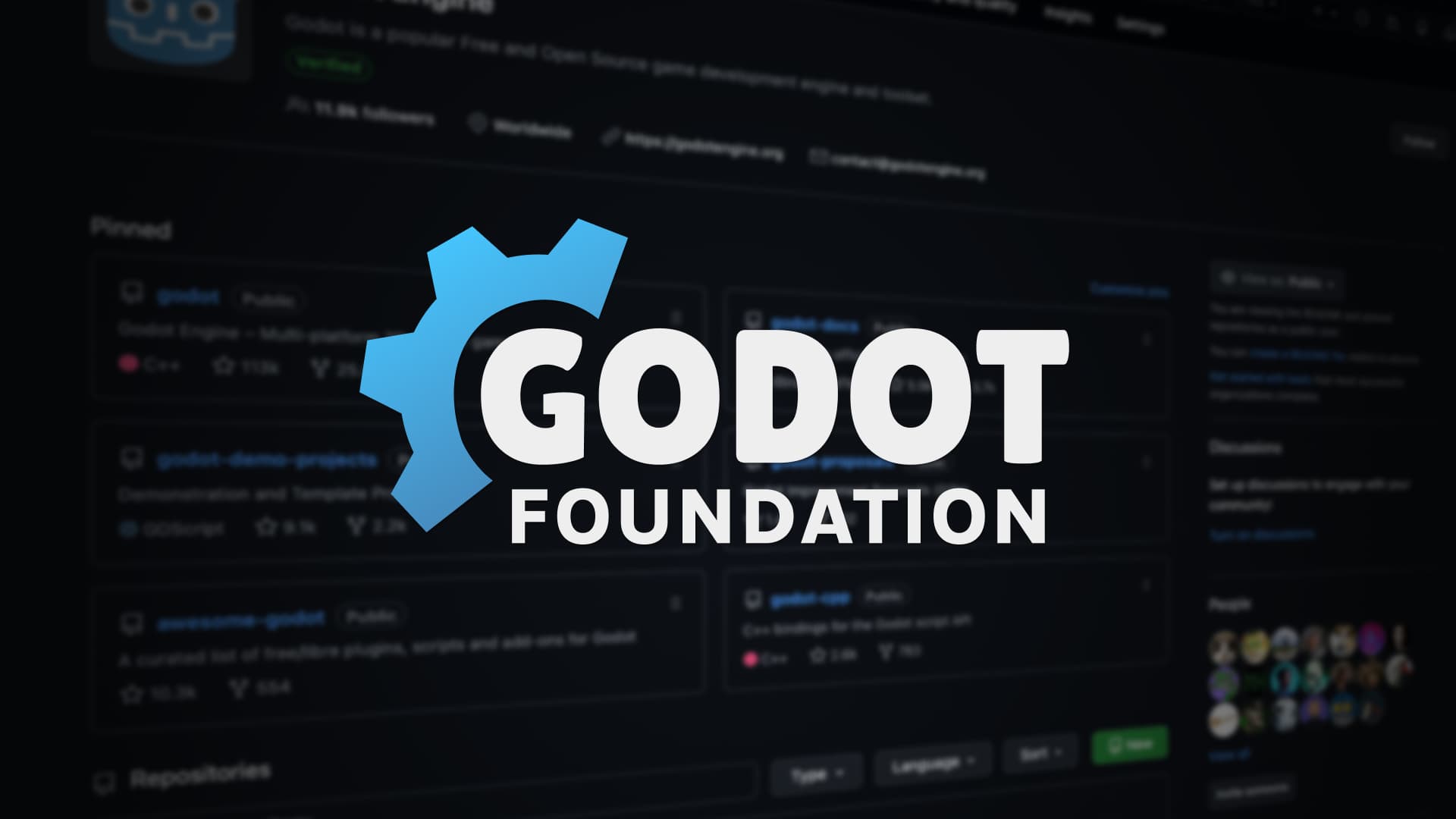 Official Godot Engine artwork for the 2026 contribution policy update.
