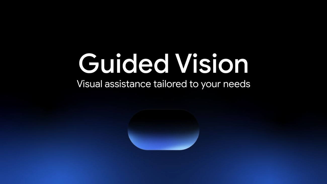 Google artwork for Guided Vision in Gemini Live, an Android accessibility feature.