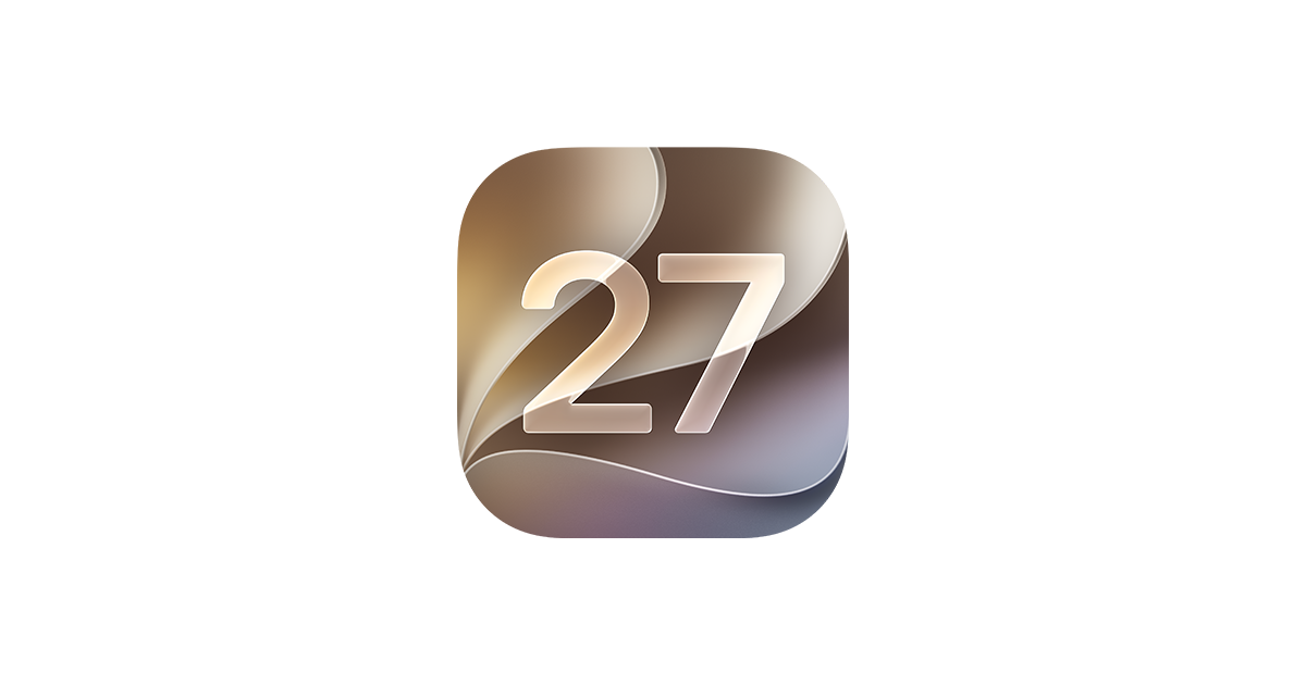 Official Apple iOS 27 preview artwork.