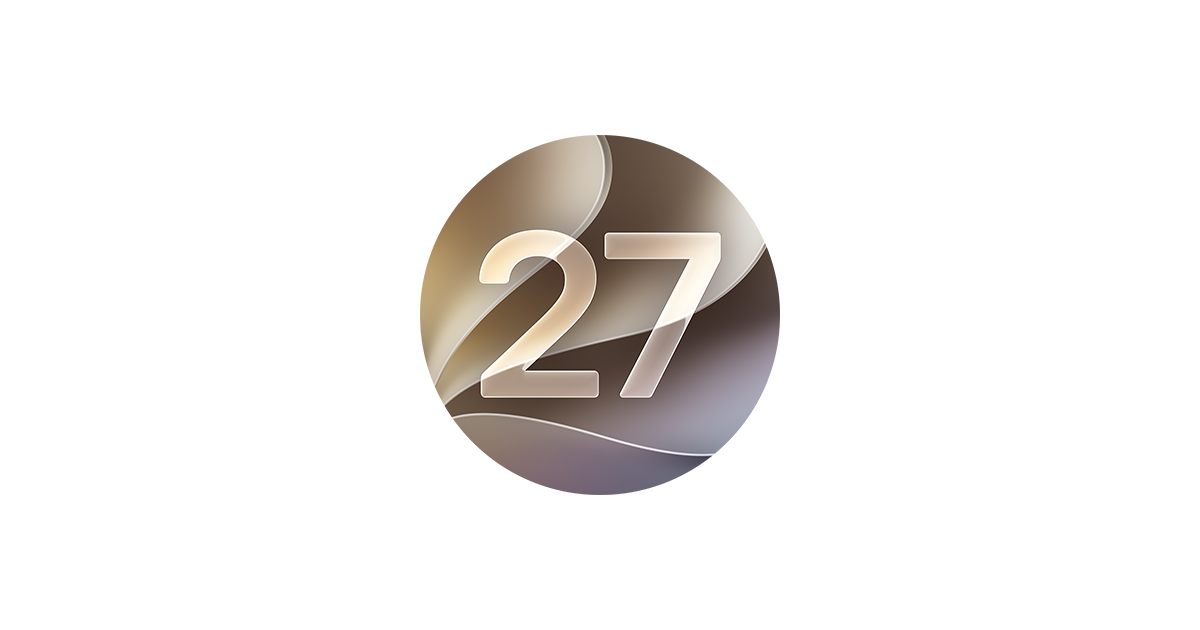 Official Apple macOS 27 Golden Gate preview artwork.