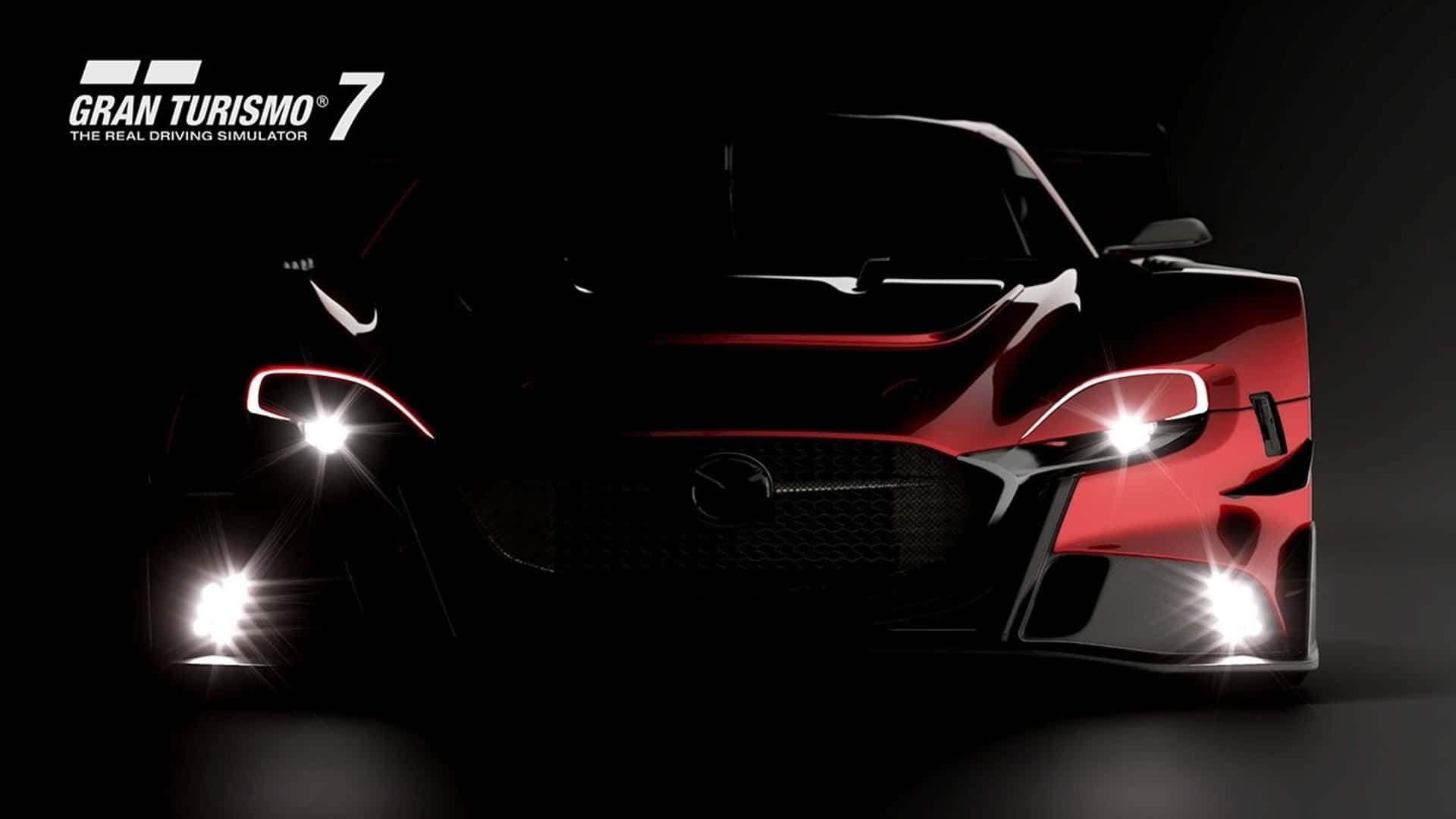 Official digital image of the Mazda RX-Vision GT3 Evo race car on track.