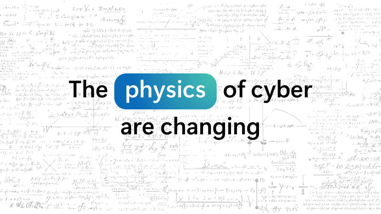 Official Microsoft graphic for Project Perception with the headline The physics of cyber are changing.