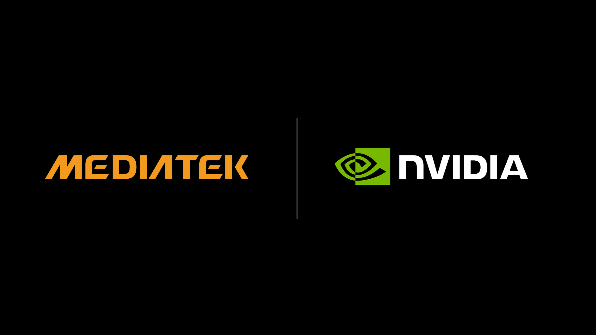 NVIDIA and MediaTek logos against a digital AI-infrastructure background.