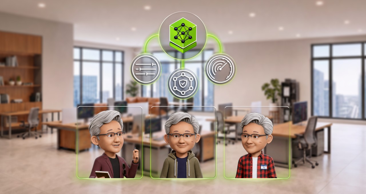 Official NVIDIA Nemotron Labs feature image for open AI models and enterprise AI customization.