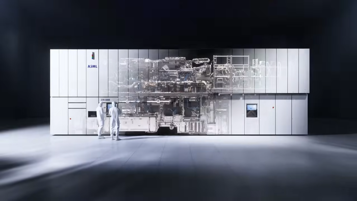ASML High-NA EUV lithography machine used to illustrate Samsung and ASML's semiconductor collaboration.