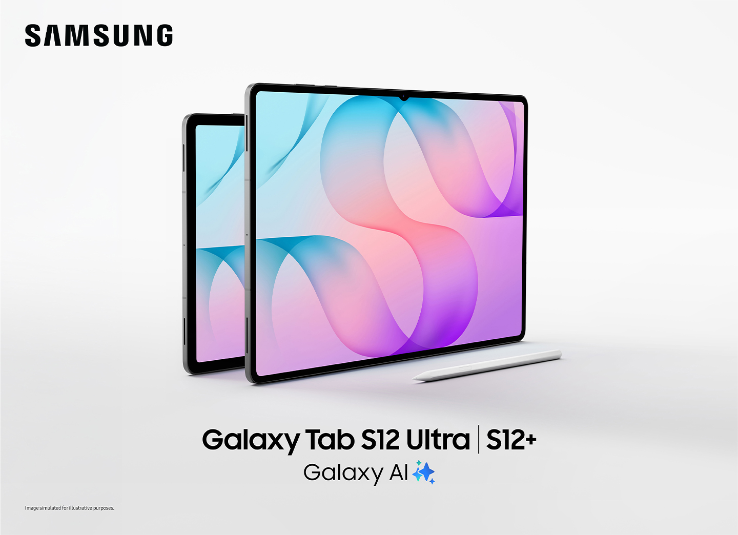 Official Samsung image showing the Galaxy Tab S12 Ultra used as a multitasking workspace.