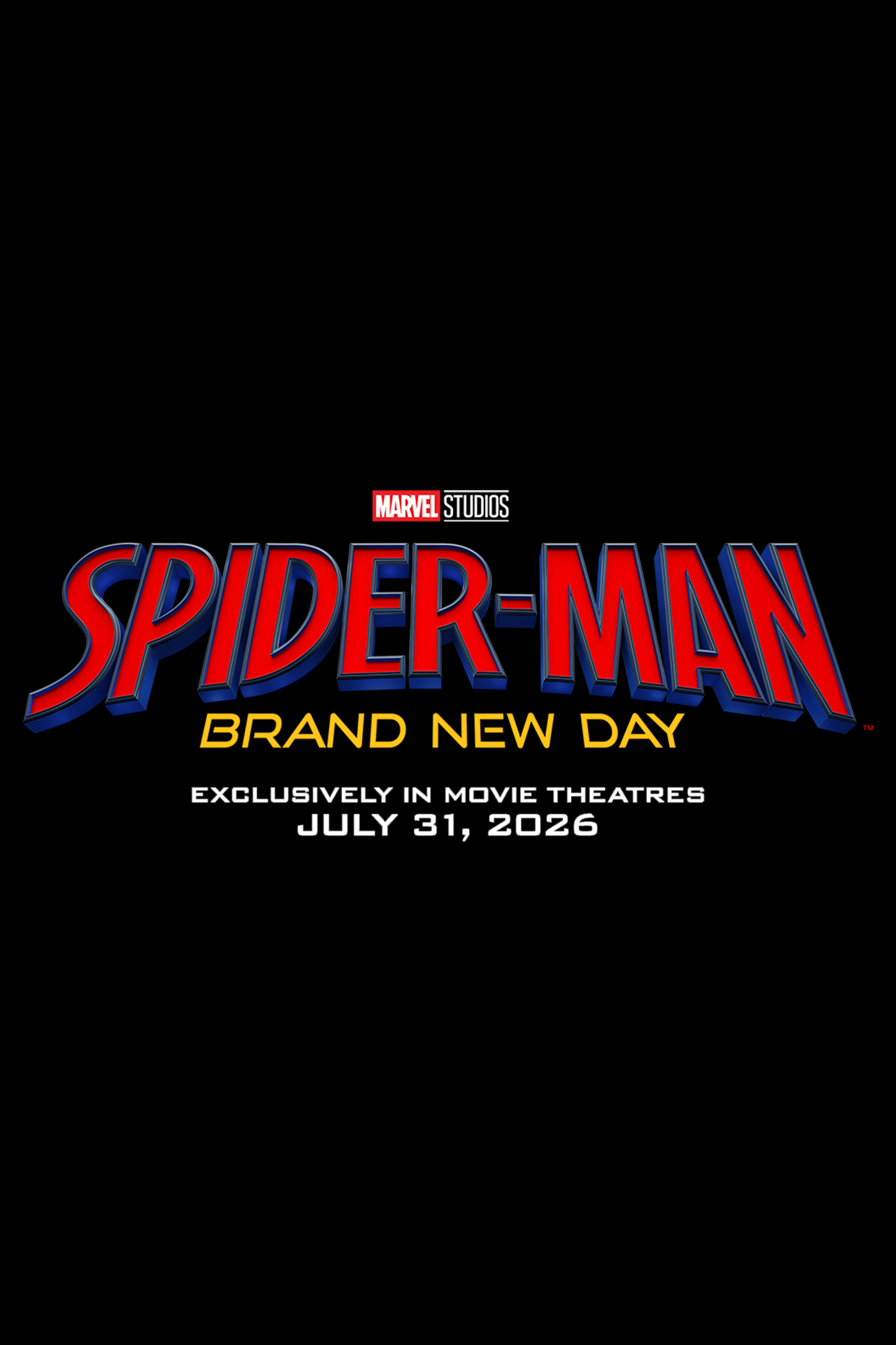 Official Spider-Man Brand New Day theatrical poster from Sony Pictures.