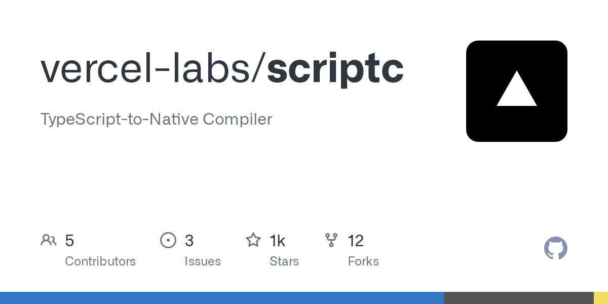 GitHub OpenGraph image for the Vercel Labs scriptc repository.