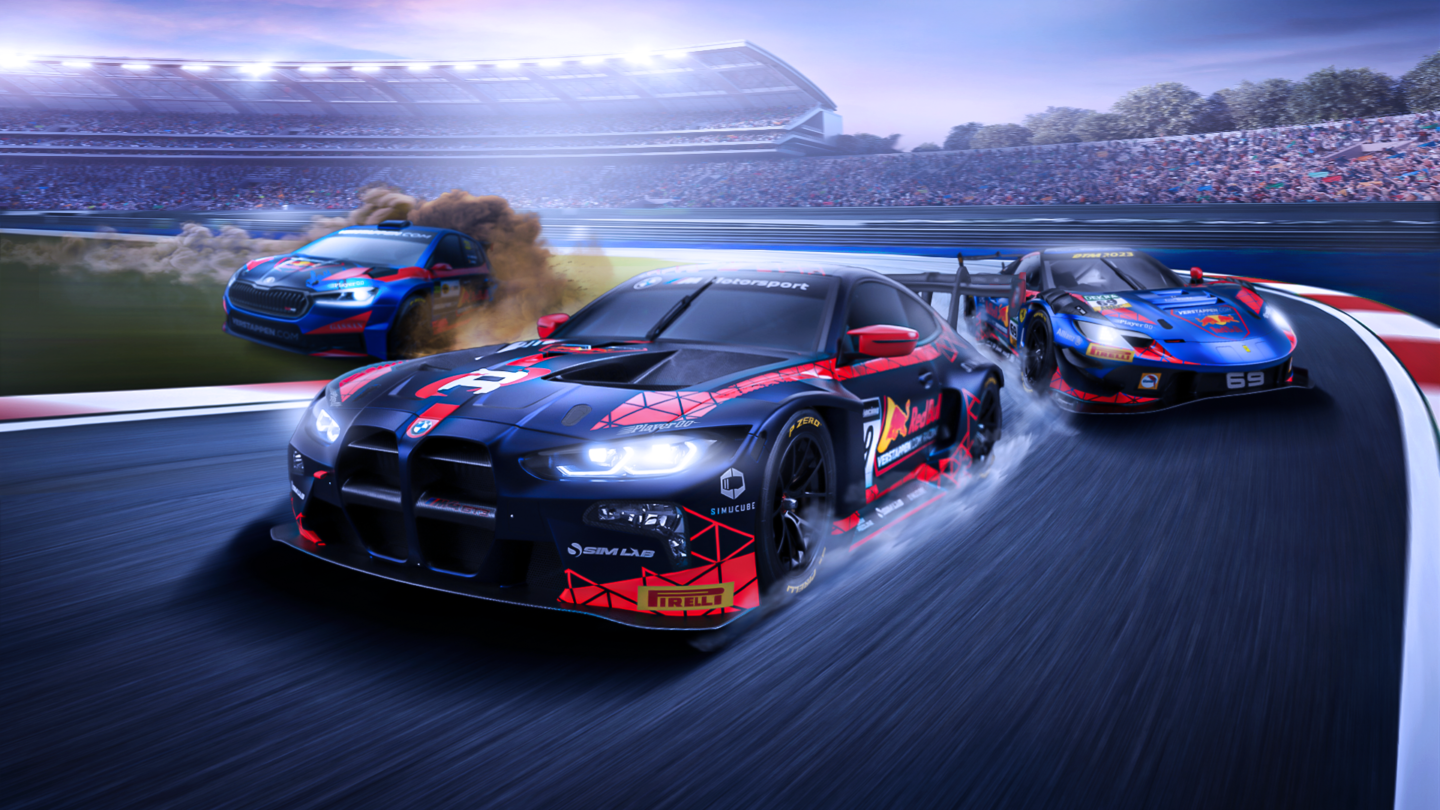 Verstappen Racing official image showing the team's cars in a clean studio-style composition.